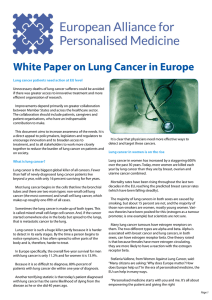 White Paper on Lung Cancer in Europe