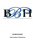Suboxone Patient Packet - Beaumont Behavioral Health