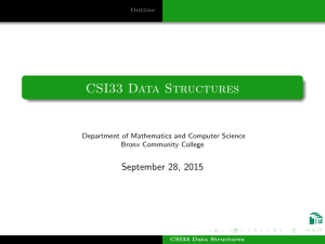 CSI33 Data Structures