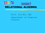 relational algebra - Department of Computer Science