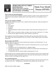 Hand, Foot, Mouth Disease (HFMD)