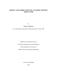 Design and Fabrication of an Elbow Motion Simulator
