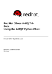 Red Hat JBoss A-MQ 7.0-Beta Using the AMQP Python Client