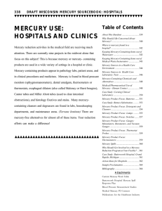 mercury use: hospitals and clinics