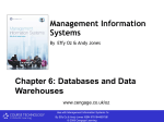 Databases and Data Warehouses