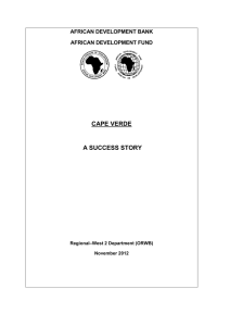 Cape Verde - A Success Story