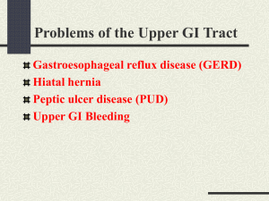 Problems Of The Upper GI Tract