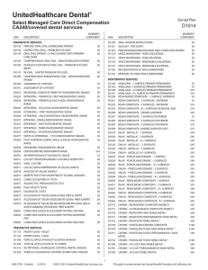 D1014 Dental HMO and Managed Care Contrib CA 400