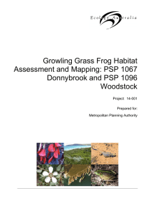 Growling Grass Frog Habitat Assessment and Mapping: PSP 1067
