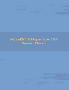 Adult ADHD Self-Report Scale (ASRS) Symptom