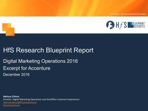 HfS Research Blueprint Report. Digital Marketing