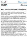Alberta researchers get to the heart of cardiac research