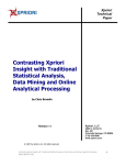 Contrasting Xpriori Insight with Traditional Statistical Analysis, Data