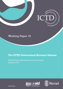 ICTD Government Revenue Dataset ICTD working - unu