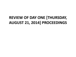 THURSDAY, AUGUST 22, 2014