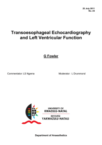Transoesophageal Echocardiography and Left Ventricular Function