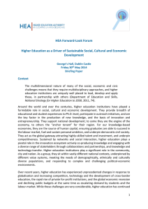 HEA Forward-Look Forum Higher Education as a Driver of Sustainable