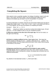 Completing the Square - VCC Library