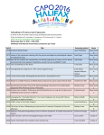 CAPO 2016 Conference Schedule of Concurrent Sessions