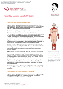 Facts About Myotonic Muscular Dystrophy