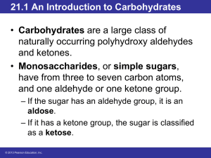 21.1 An Introduction to Carbohydrates