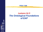 Ontological Foundations of EAP