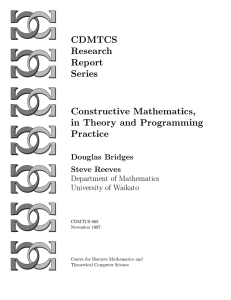 Constructive Mathematics, in Theory and Programming Practice