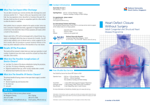 Heart Defect Closure Without Surgery