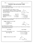 Trigonometry: Right and Non-Right Triangles