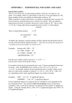 APPENDIX 2 - EXPONENTIAL NOTATION AND LOGS