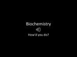 Biochemistry - Plano Science Tutor