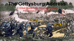 The Gettysburg Address A Great Speech By Abraham Lincoln