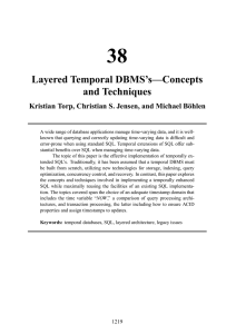 38. Layered Temporal DBMS`s–Concepts and Techniques