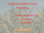 Goals of Genetic Enginnering - ASAB-NUST
