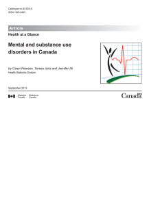 Mental and substance use disorders in Canada