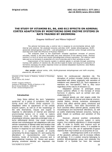 the study of vitamins b1, b6, and b12 effects on adrenal cortex