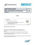 Lesson Summaries Cells