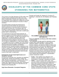 Highlights of Common Core State Standards for Mathematics