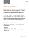 Probability and Statistics - Digital Learning Department