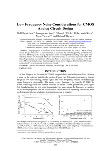 Low-frequency Noise Considerations for CMOS Analog Circuit