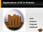 Applicatons of AI in finance