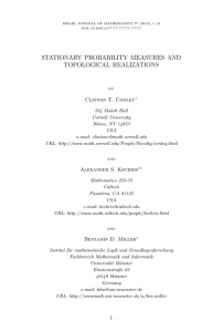 stationary probability measures and topological