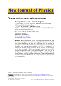 Plasmon electron energy-gain spectroscopy