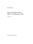 Notes on Euclidean Spaces DRE 7017 Mathematics, PhD