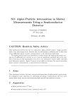 Alpha Particle Attenuation in Matter Measurements