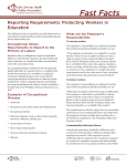 Reporting Requirements: Protecting Workers in Education