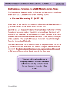 Formal Geometry - Washoe County School District