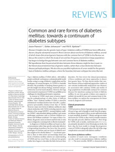 Common and rare forms of diabetes mellitus: towards a continuum