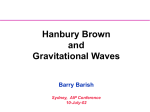 Hanbury Brown and Gravitational Waves