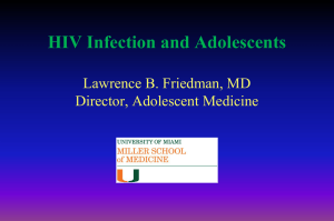 HIV Infection and Adolescents